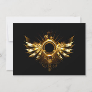 Steampunk wings invitation