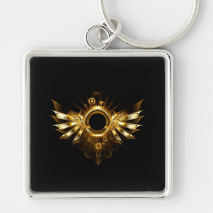 Steampunk wings key ring
