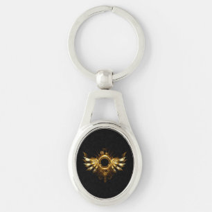 Steampunk wings key ring