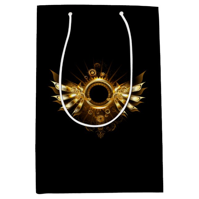 Steampunk wings medium gift bag (Front)