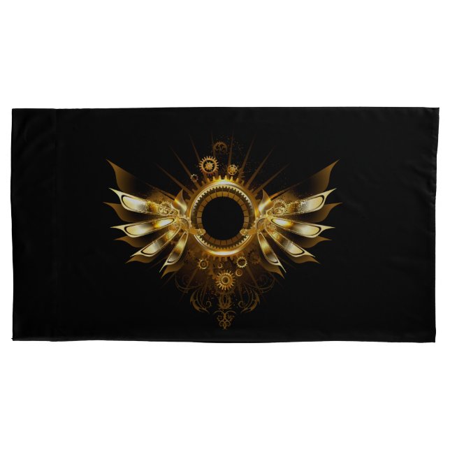 Steampunk wings pillowcase (Front-Left)