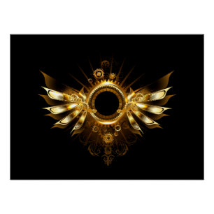 Steampunk wings poster