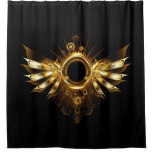 Steampunk wings shower curtain