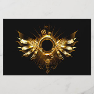 Steampunk wings stationery