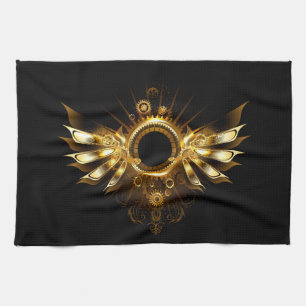 Steampunk wings tea towel