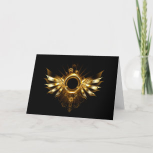 Steampunk wings thank you card