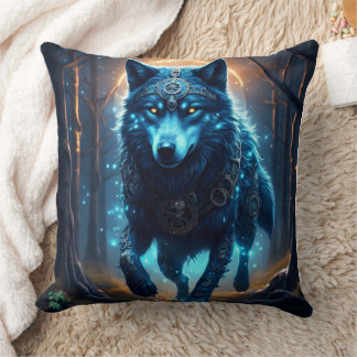 Steampunk Wolf  Cushion