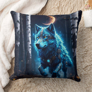 Steampunk Wolf  Cushion