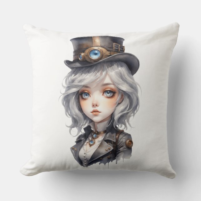 Steampunk Woman Cushion (Front)