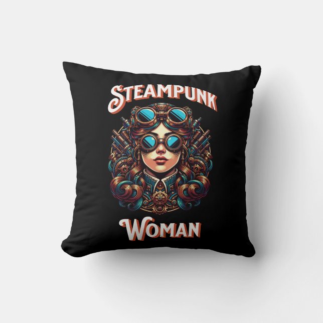 Steampunk Woman Cushion (Front)