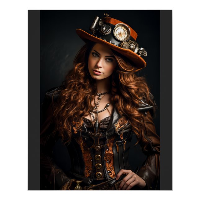 Steampunk Woman Poster (Front)