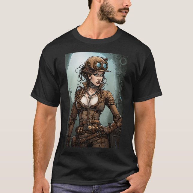 Steampunk Woman T-Shirt (Front)
