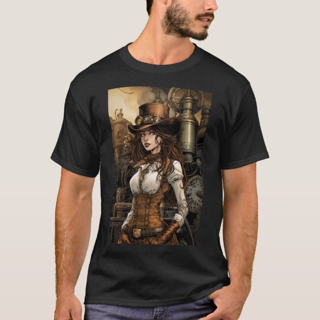 Steampunk Woman T-Shirt (Front)