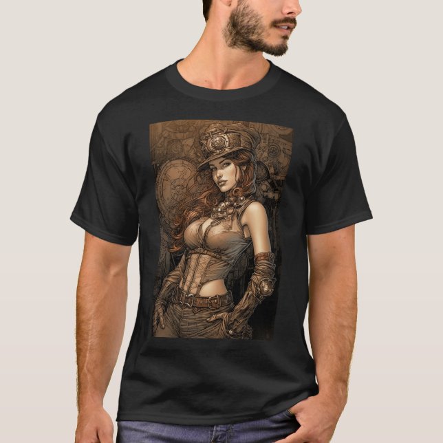 Steampunk Woman T-Shirt (Front)