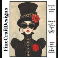 Steampunk Woman Tall Top Hat P2 Decoupage