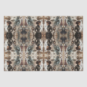 Steampunk women tissue paper