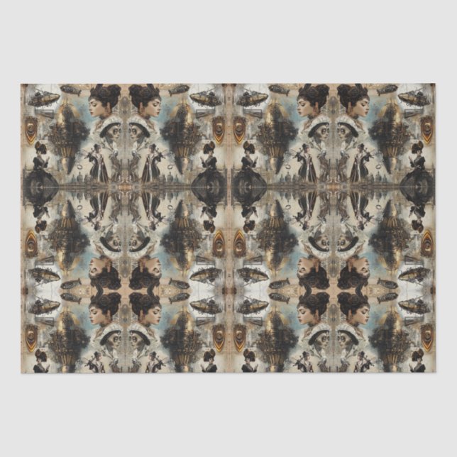 Steampunk women tissue paper (Front)
