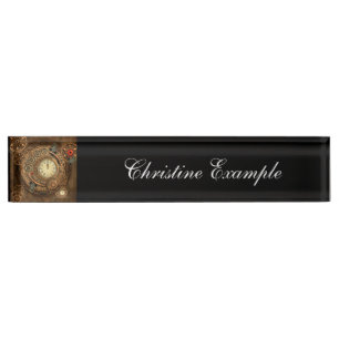 Steampunk, wonderful clockwork nameplate