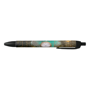 Steampunk, wonderful heart black ink pen