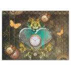 Steampunk, wonderful heart with clocks
