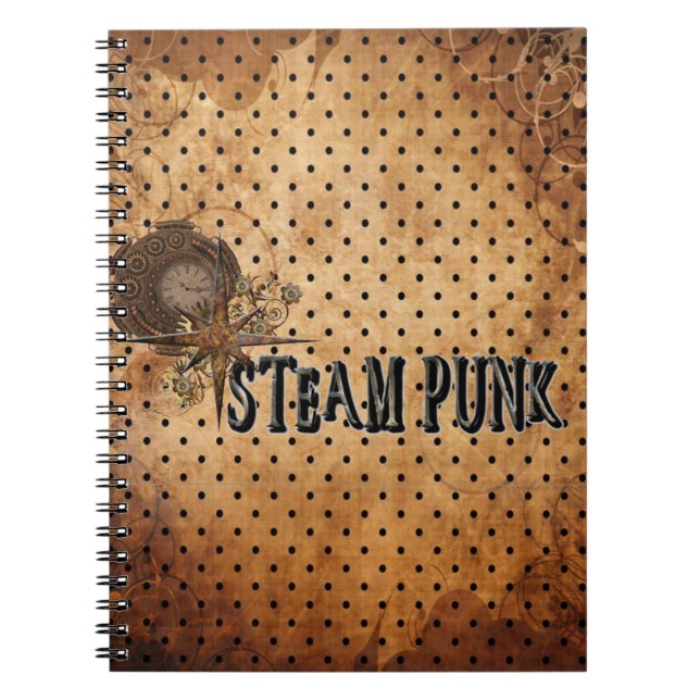Steampunk Word Collage Notebook (Front)