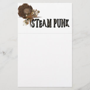 Steampunk Word Collage Stationery