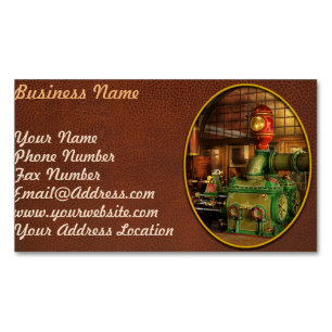 Steampunk - Worthington duplex steam pump 1880 Magnetic Business Card