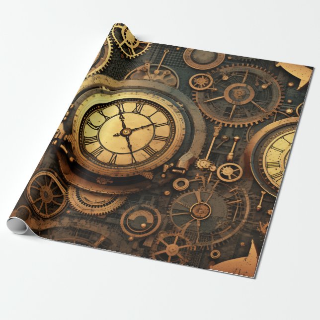 Steampunk Wrapping Paper (Unrolled)