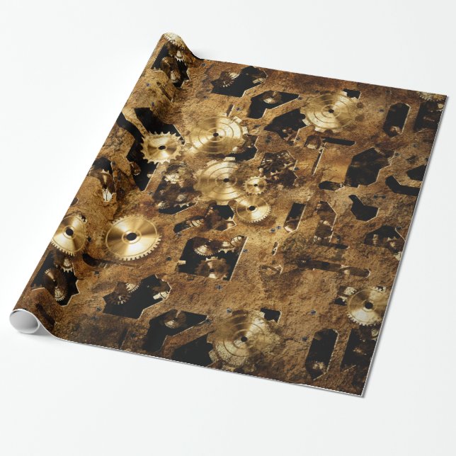 Steampunk Wrapping Paper (Unrolled)