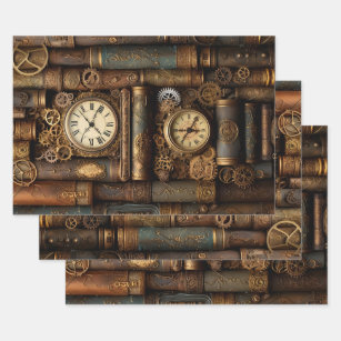Steampunk Wrapping Paper Sheet