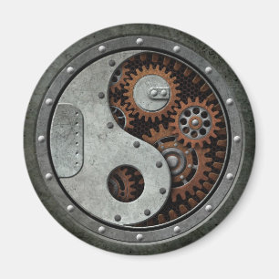 Steampunk Yin Yang Magnet