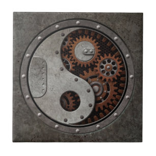 Steampunk Yin Yang Tile