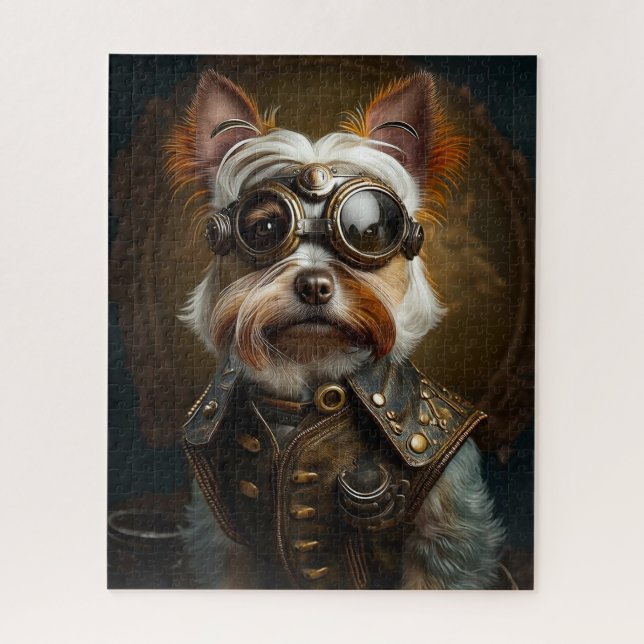Steampunk Yorkie Puzzle (Vertical)