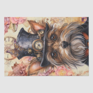 Steampunk Yorkshire Terrier Dog Tissue Paper