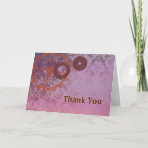 steampunkin thank you note card