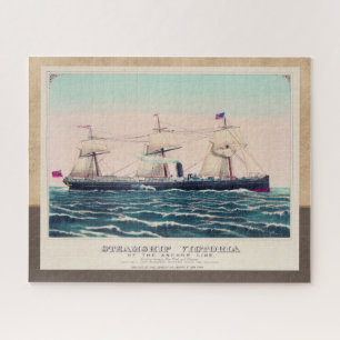 Steamship Victoria of the Anchor Line, 1876 Jigsaw Puzzle