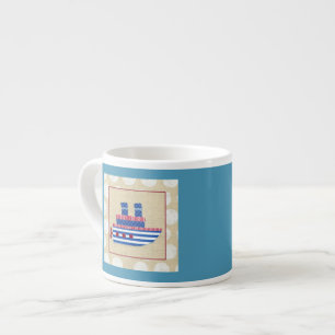 Steamship with Propeller and Blue Smokestacks Espresso Cup