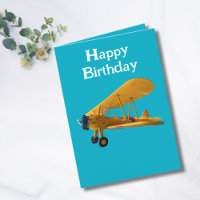 Stearman biplane photo for Pilot,Aviation Birthday