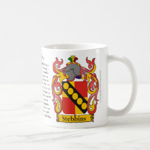Stebbins, the Origin, the Meaning and the Crest Coffee Mug