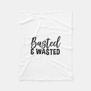 Sted And Wasted Happy Thanksgiving Funny Group Mat Fleece Blanket