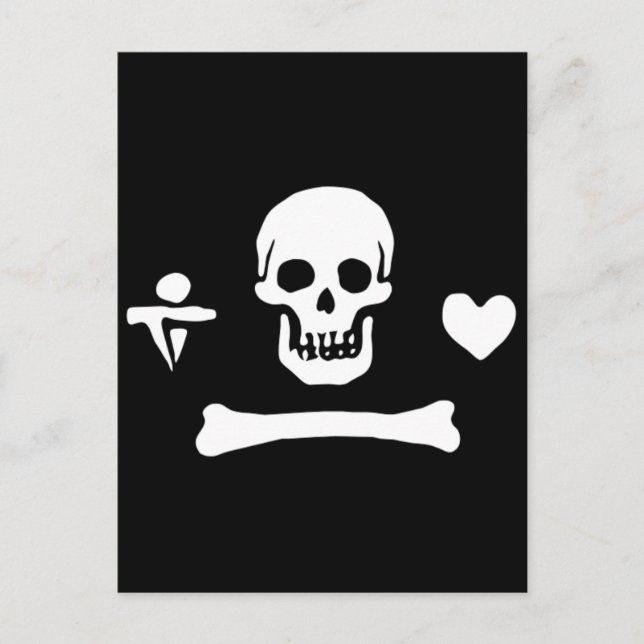 Stede Bonnet authentic pirate flag Postcard (Front)