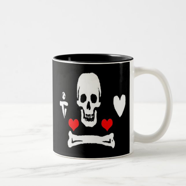 Stede Bonnet-Hearts Two-Tone Coffee Mug (Right)