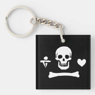 Stede Bonnet Pirate Flag Jolly Roger Key Ring