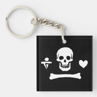 Stede Bonnet Pirate Flag Jolly Roger Key Ring