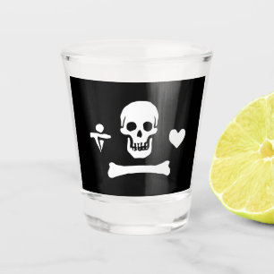 Stede Bonnet Pirate Flag Jolly Roger Shot Glass