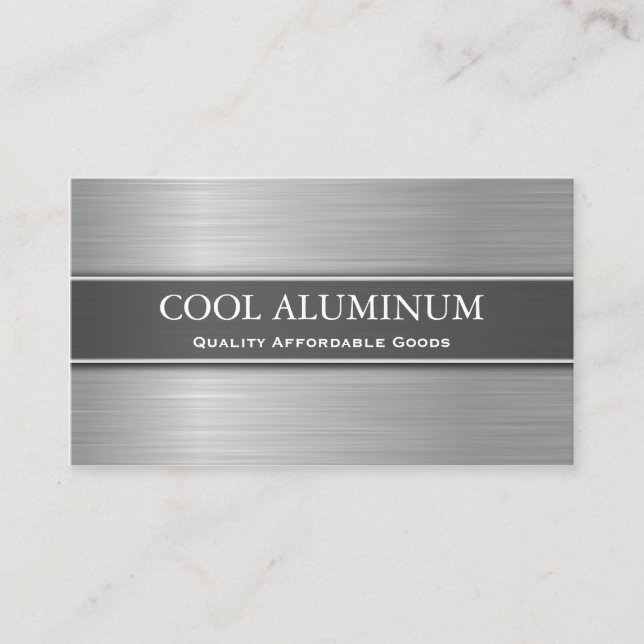 Steel / Aluminium Effect Business Card (Front)