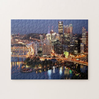Steel and Indigo Sandwich Jigsaw Puzzle