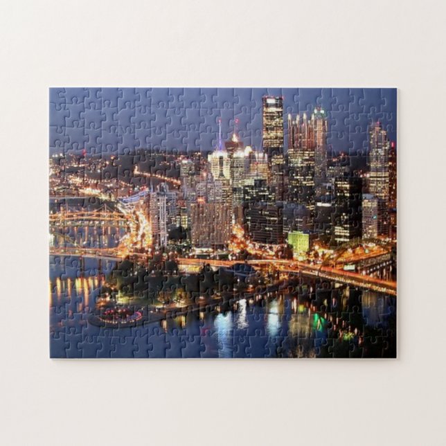 Steel and Indigo Sandwich Jigsaw Puzzle (Horizontal)