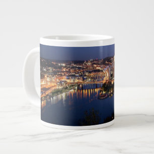 Steel and Indigo Sandwich Large Coffee Mug