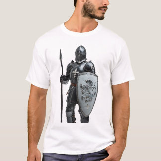 Steel Armoured Soldier | Mediaeval Warrior Illustr T-Shirt
